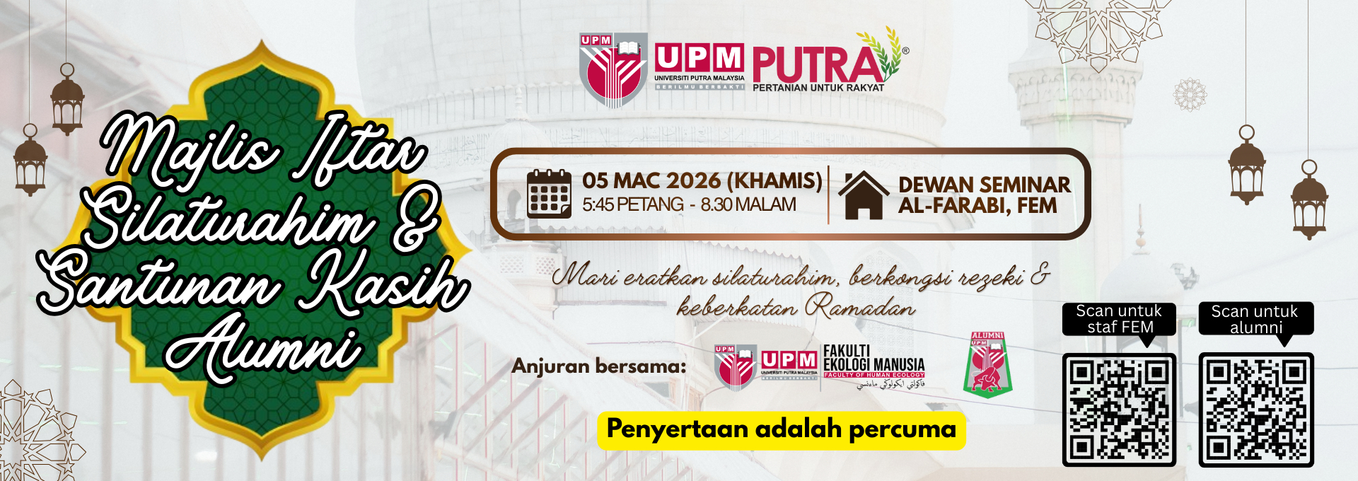 MAJLIS IFTAR SILATURAHIM & SANTUNAN KASIH ALUMNI